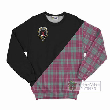 Crawford Ancient Tartan Sweatshirt with Family Crest and Military Logo Style