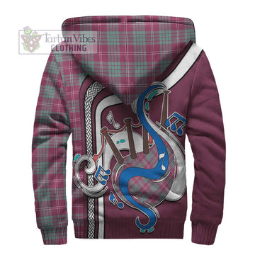 Crawford Ancient Tartan Sherpa Hoodie with Epic Bagpipe Style