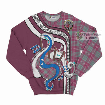 Crawford Ancient Tartan Sweatshirt with Epic Bagpipe Style