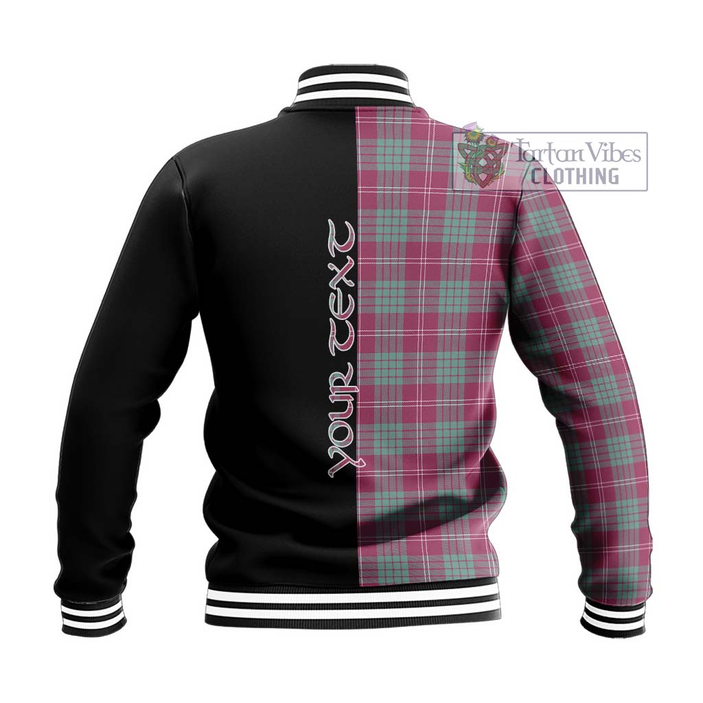 Tartan Vibes Clothing Crawford Ancient Tartan Baseball Jacket with Family Crest and Half Of Me Style