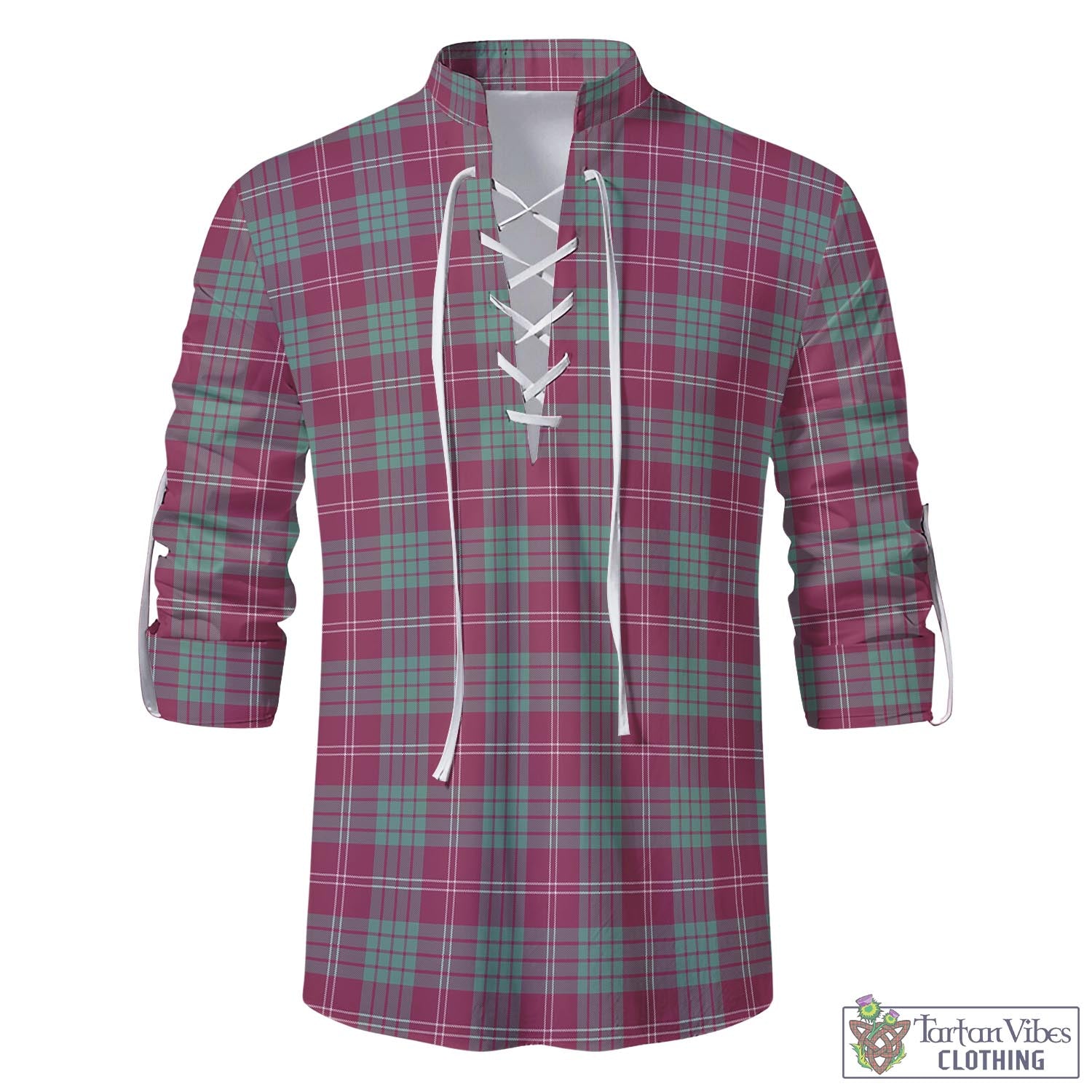 Tartan Vibes Clothing Crawford Ancient Tartan Men's Scottish Traditional Jacobite Ghillie Kilt Shirt