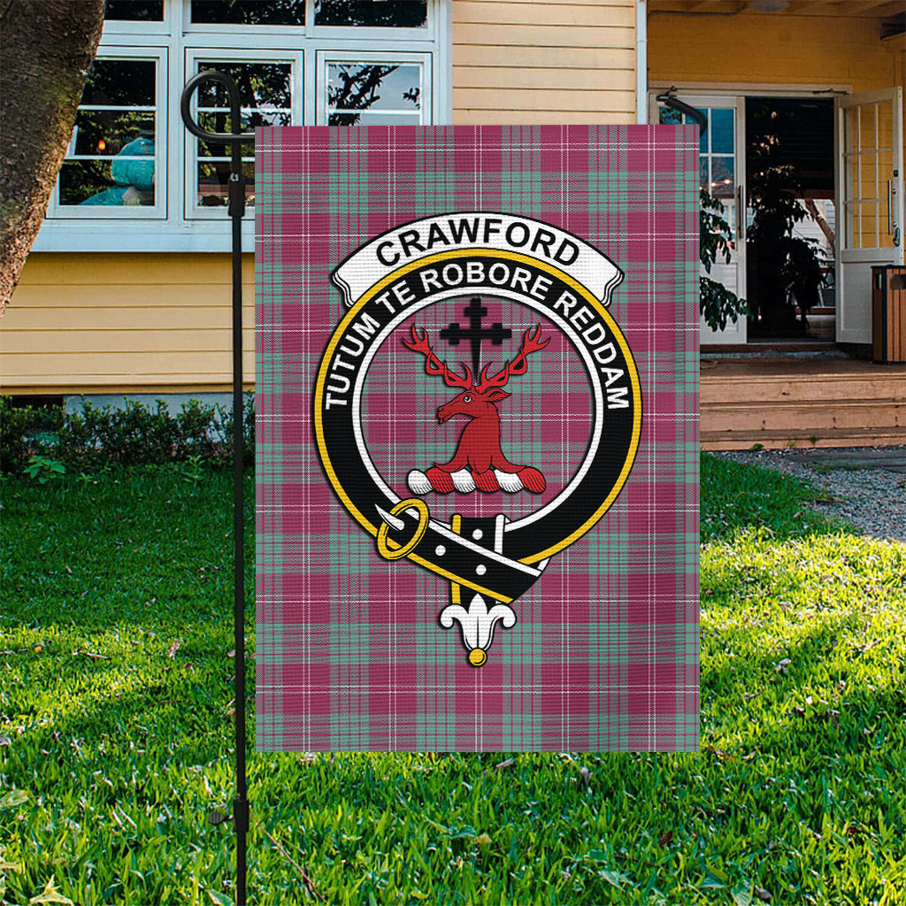 Crawford Ancient Tartan Flag with Family Crest - Tartan Vibes Clothing