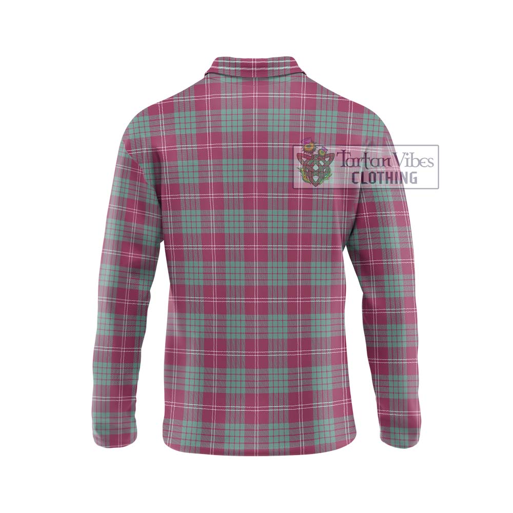 Tartan Vibes Clothing Crawford Ancient Tartan Long Sleeve Polo Shirt with Family Crest DNA In Me Style