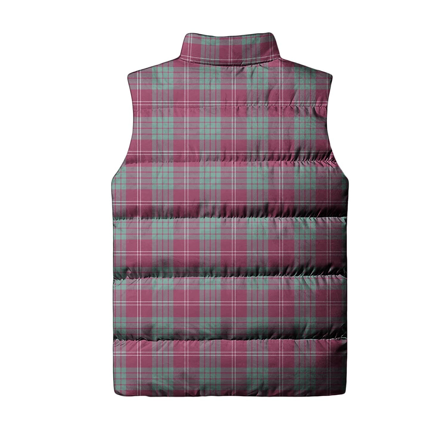 Crawford Ancient Tartan Sleeveless Puffer Jacket with Family Crest - Tartanvibesclothing