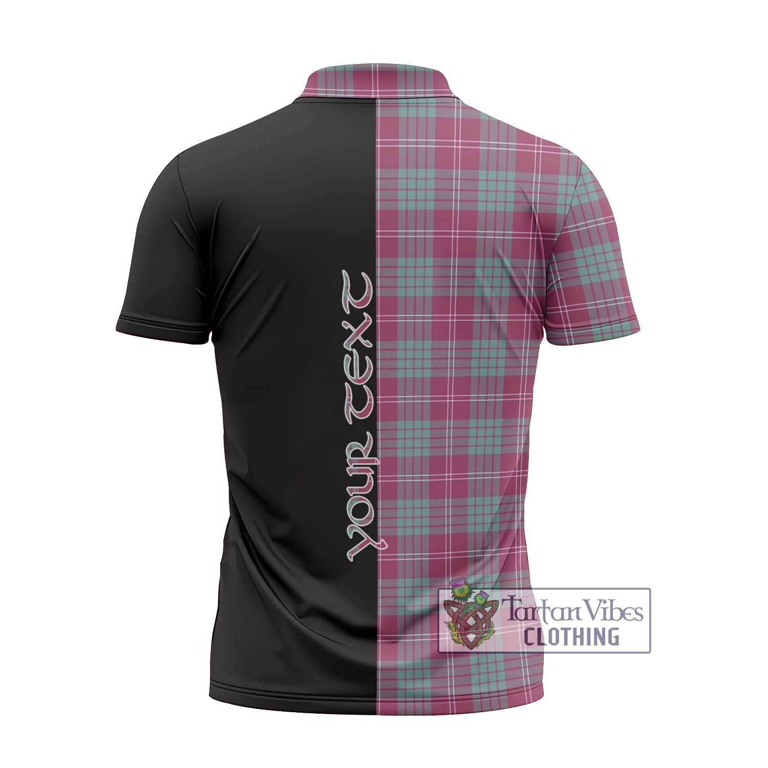 Tartan Vibes Clothing Crawford Ancient Tartan Zipper Polo Shirt with Family Crest and Half Of Me Style