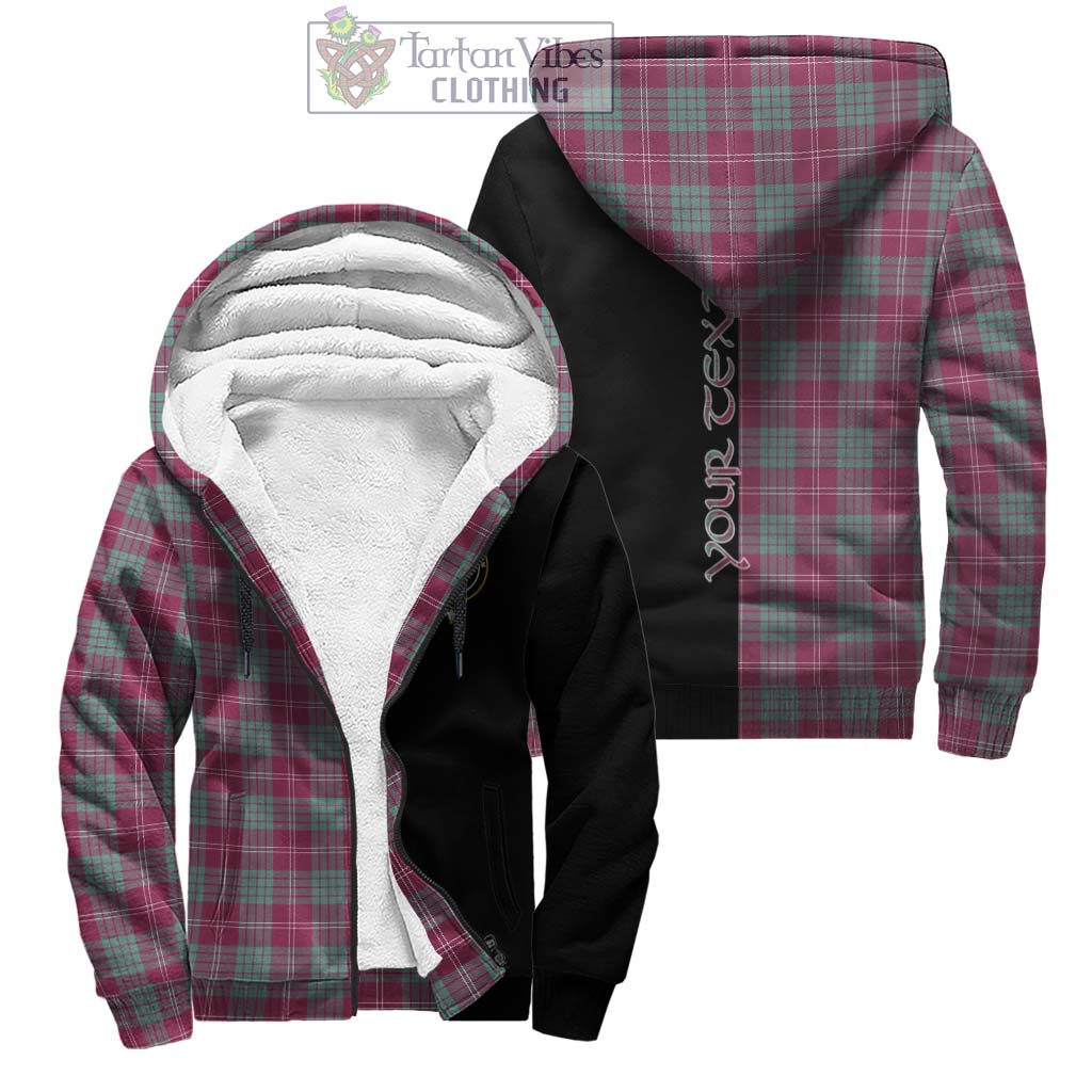 Tartan Vibes Clothing Crawford Ancient Tartan Sherpa Hoodie with Family Crest and Half Of Me Style