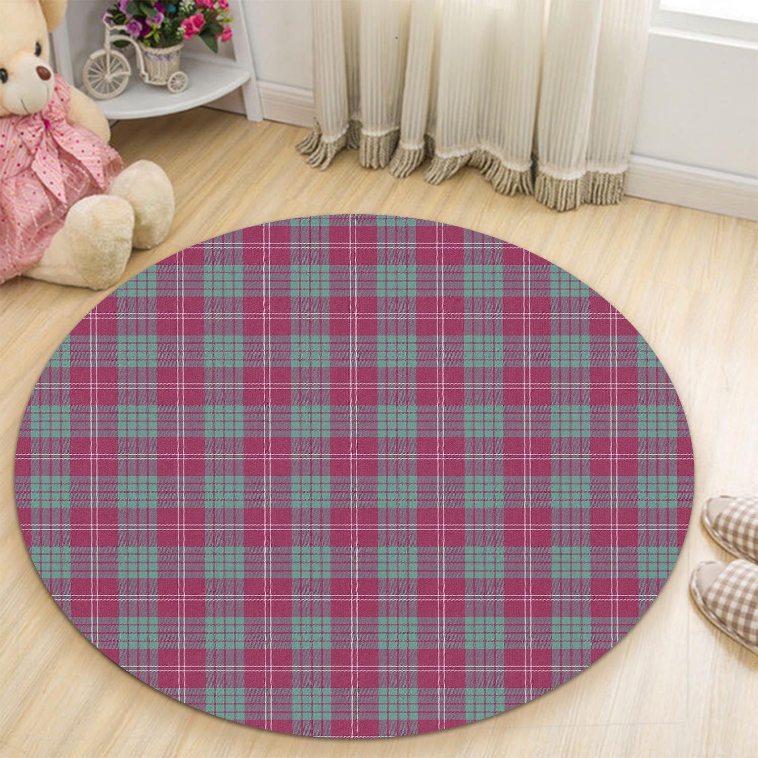 Crawford Ancient Tartan Round Rug - Tartanvibesclothing