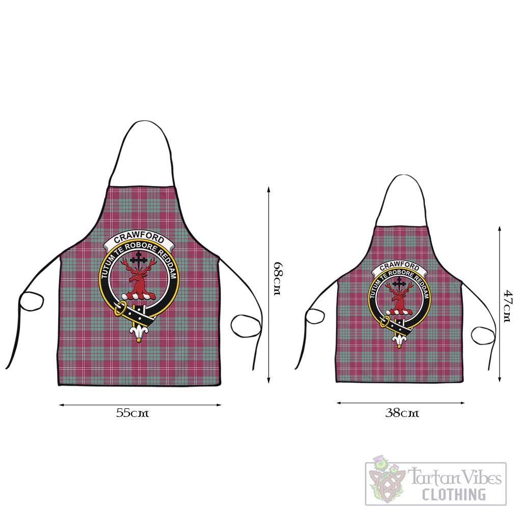 Tartan Vibes Clothing Crawford Ancient Tartan Apron with Family Crest