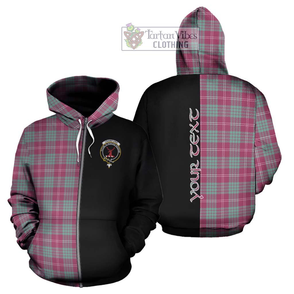 Tartan Vibes Clothing Crawford Ancient Tartan Hoodie with Family Crest and Half Of Me Style