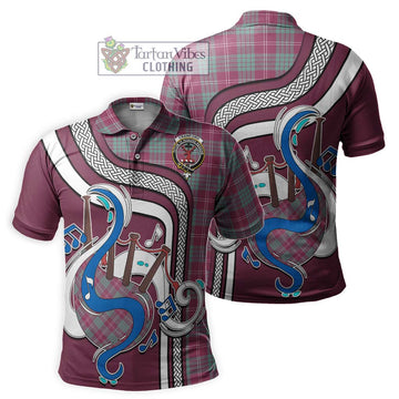 Crawford Ancient Tartan Polo Shirt with Epic Bagpipe Style