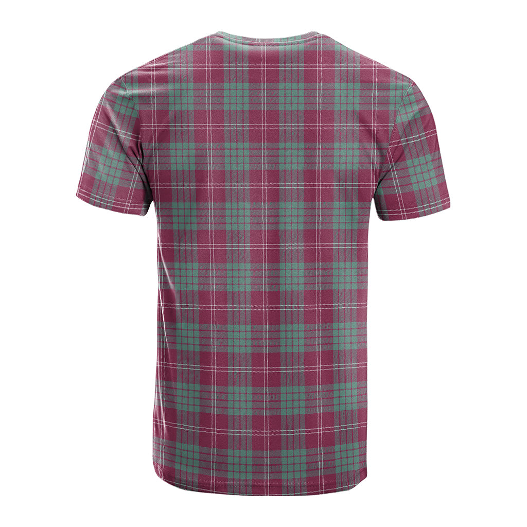 Crawford Ancient Tartan T-Shirt with Family Crest - Tartan Vibes Clothing