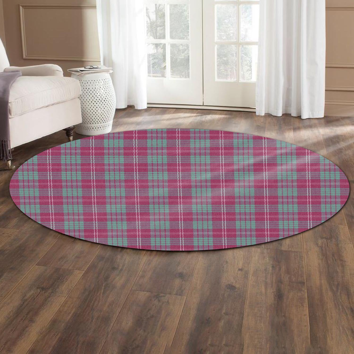 Crawford Ancient Tartan Round Rug - Tartanvibesclothing