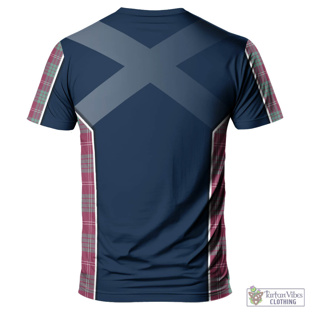 Tartan Vibes Clothing Crawford Ancient Tartan T-Shirt with Family Crest and Scottish Thistle Vibes Sport Style