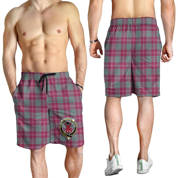 Crawford Ancient Tartan Mens Shorts with Family Crest