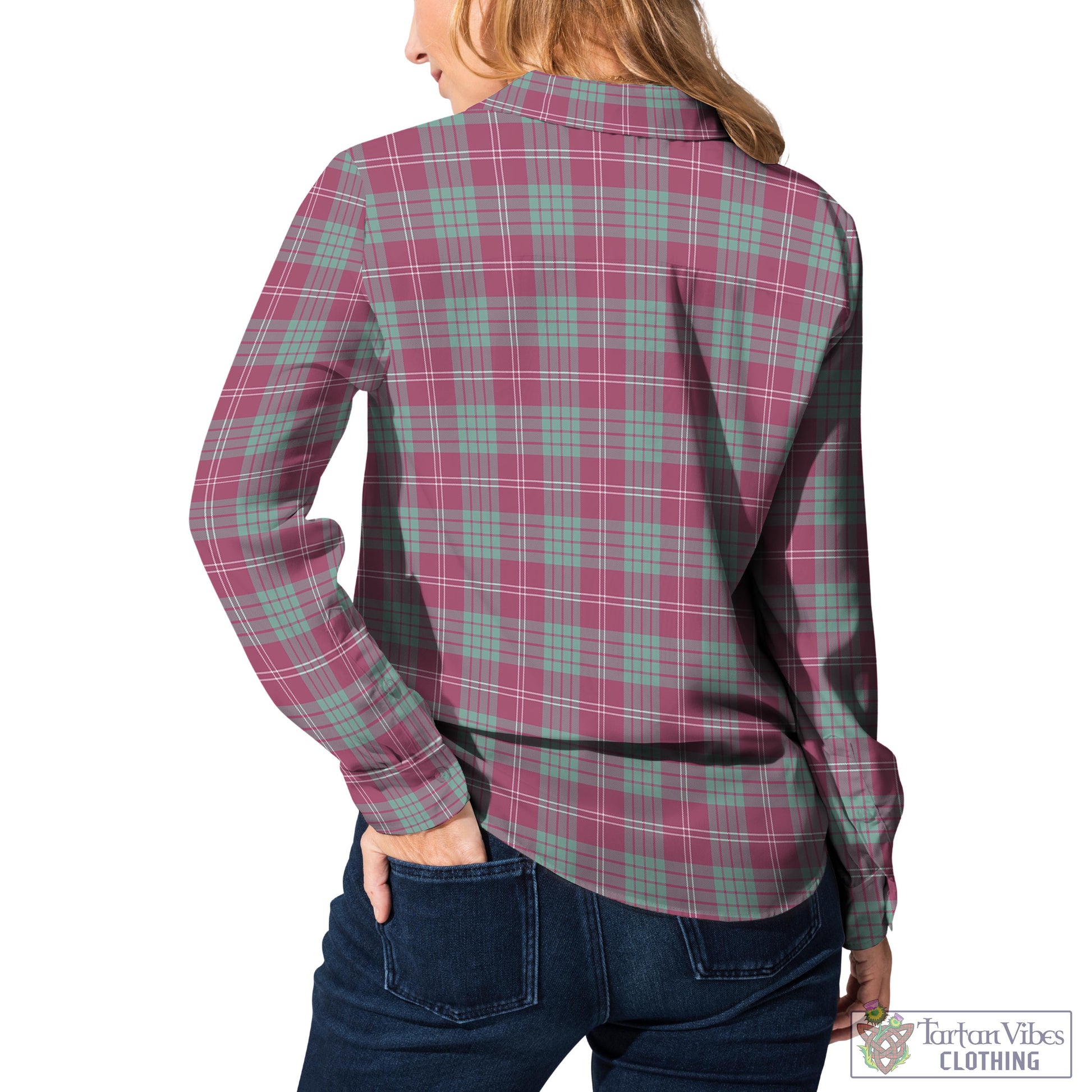 Tartan Vibes Clothing Crawford Ancient Tartan Womens Casual Shirt with Family Crest