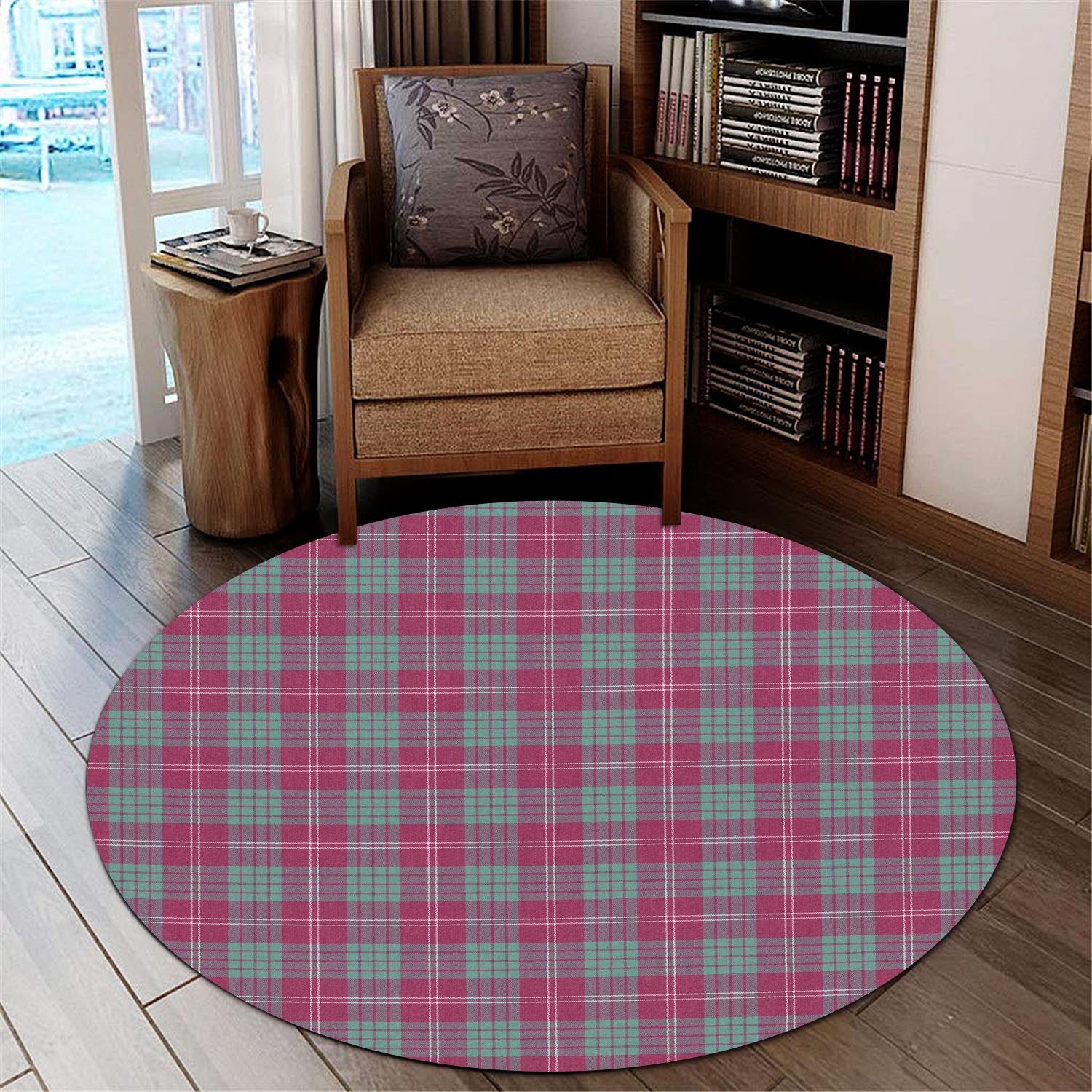 Crawford Ancient Tartan Round Rug - Tartanvibesclothing