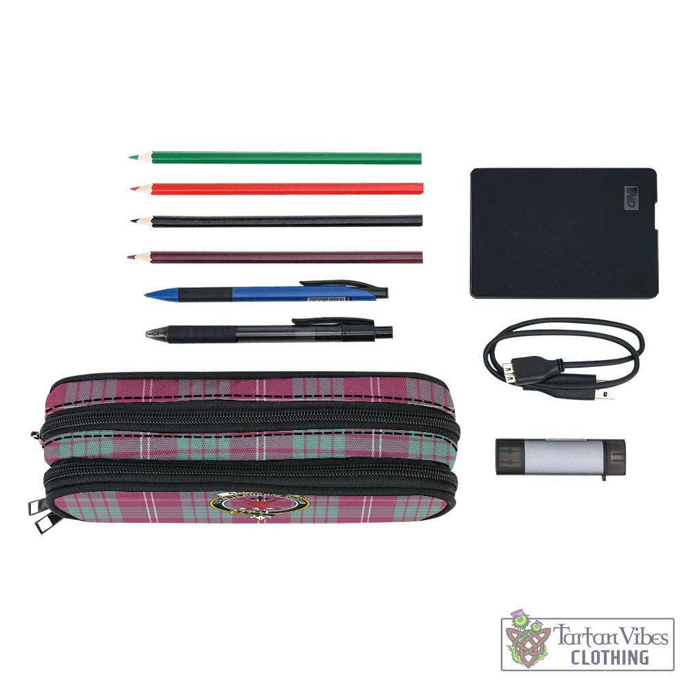 Tartan Vibes Clothing Crawford Ancient Tartan Pen and Pencil Case with Family Crest