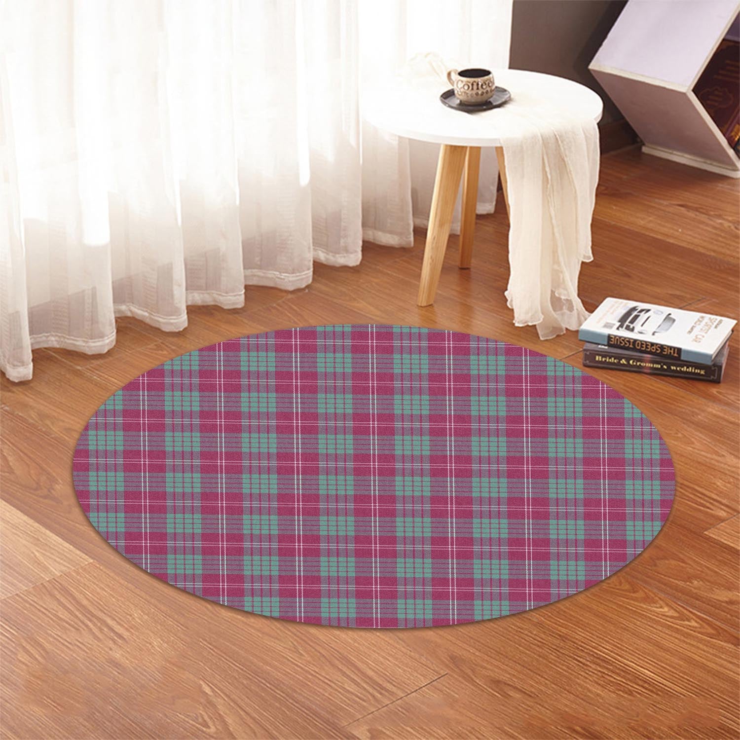 Crawford Ancient Tartan Round Rug - Tartanvibesclothing