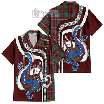 Crawford Modern Tartan Short Sleeve Button Shirt with Epic Bagpipe Style