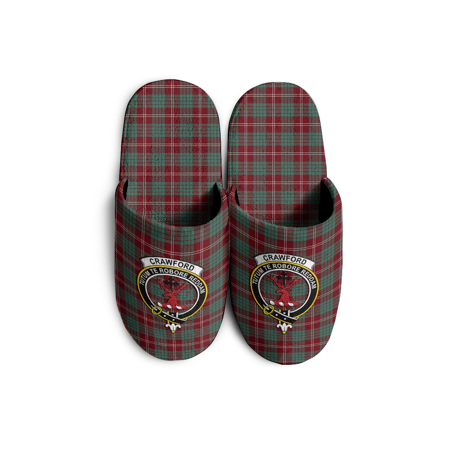 Crawford Modern Tartan Home Slippers with Family Crest - Tartanvibesclothing