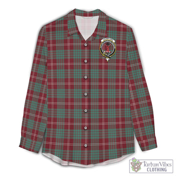 Crawford Modern Tartan Women's Casual Shirt with Family Crest