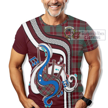 Crawford Modern Tartan T-Shirt with Epic Bagpipe Style