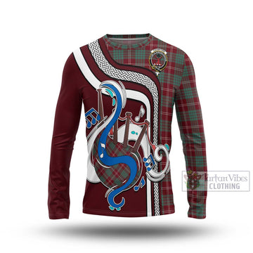 Crawford Modern Tartan Long Sleeve T-Shirt with Epic Bagpipe Style