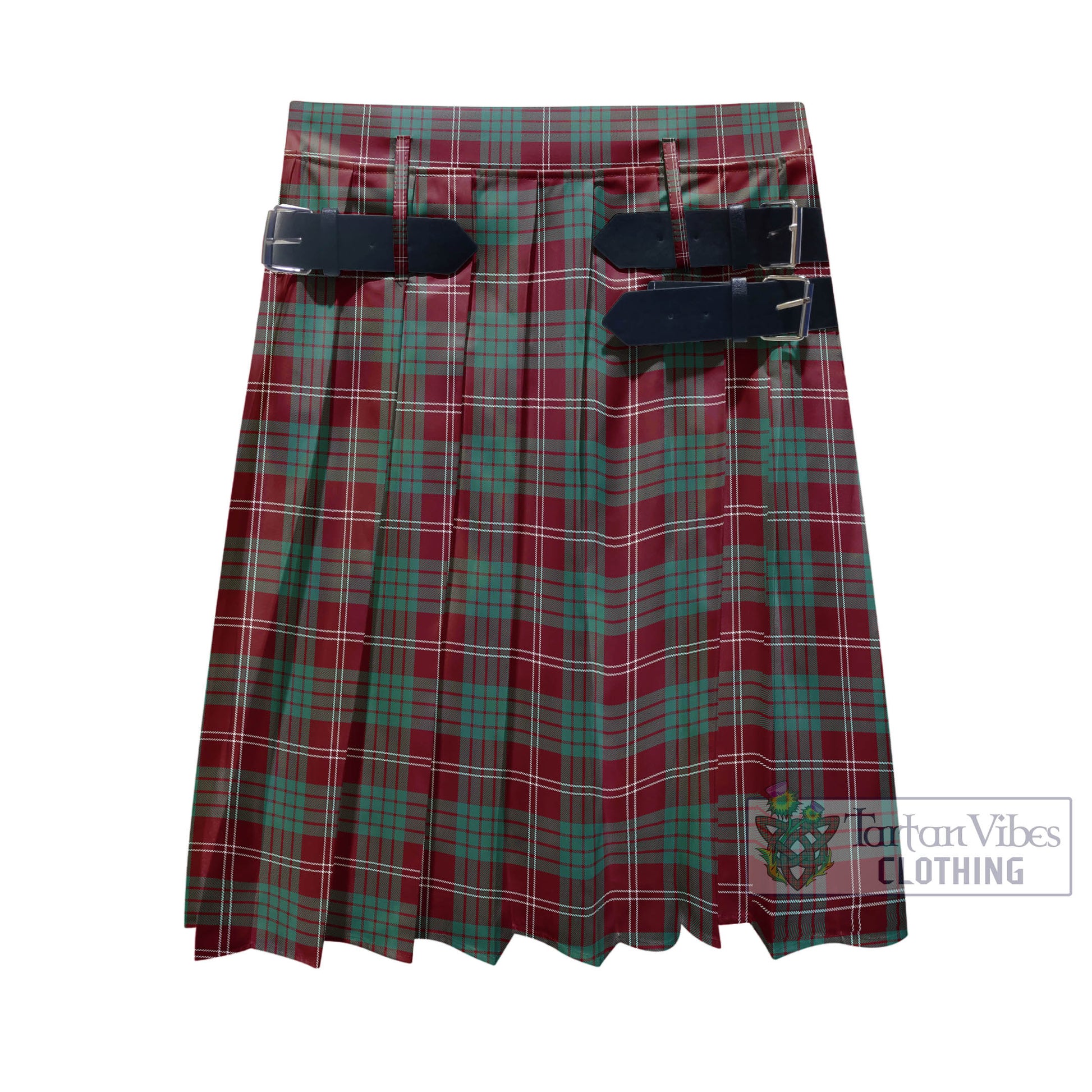 Tartan Vibes Clothing Crawford Modern Tartan Men's Pleated Skirt - Fashion Casual Retro Scottish Style