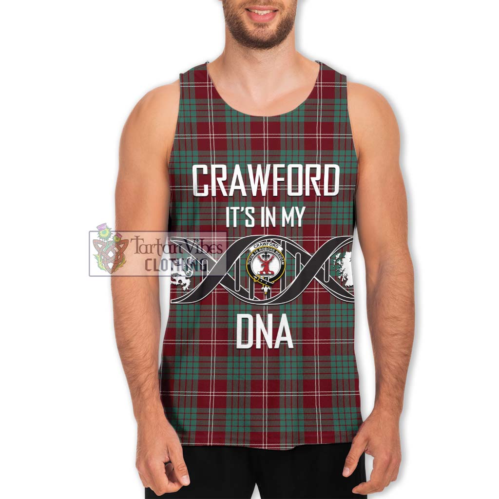 Tartan Vibes Clothing Crawford Modern Tartan Men's Tank Top with Family Crest DNA In Me Style