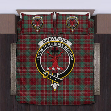 Crawford Modern Tartan Quilt Bed Set with Family Crest