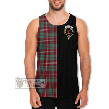 Crawford Modern Tartan Men's Tank Top with Family Crest and Half Of Me Style