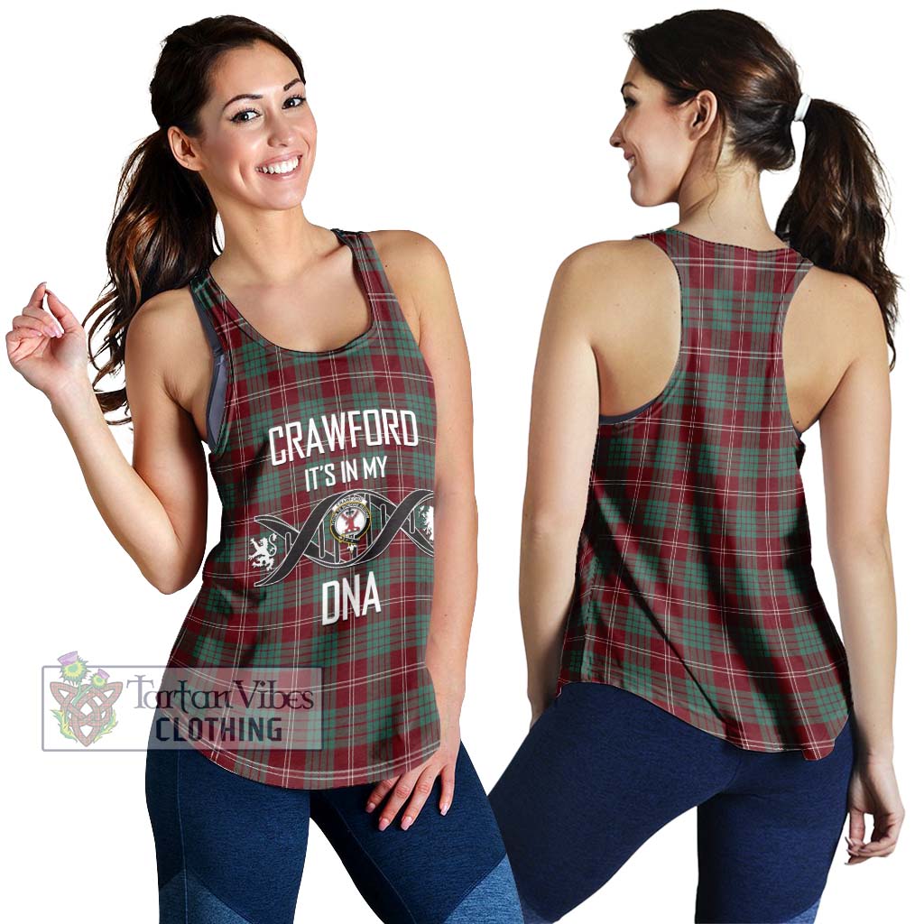 Tartan Vibes Clothing Crawford Modern Tartan Women's Racerback Tanks with Family Crest DNA In Me Style