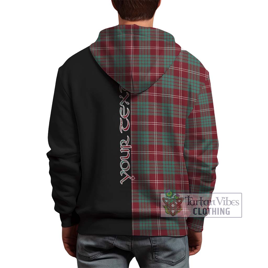 Tartan Vibes Clothing Crawford Modern Tartan Hoodie with Family Crest and Half Of Me Style