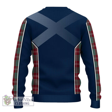 Crawford Modern Tartan Knitted Sweater with Family Crest and Lion Rampant Vibes Sport Style