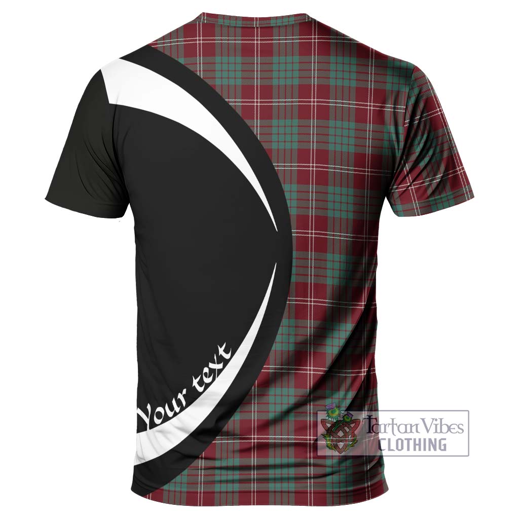 Tartan Vibes Clothing Crawford Modern Tartan T-Shirt with Family Crest Circle Style