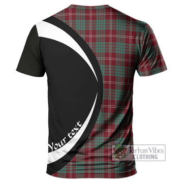 Crawford Modern Tartan T-Shirt with Family Crest Circle Style