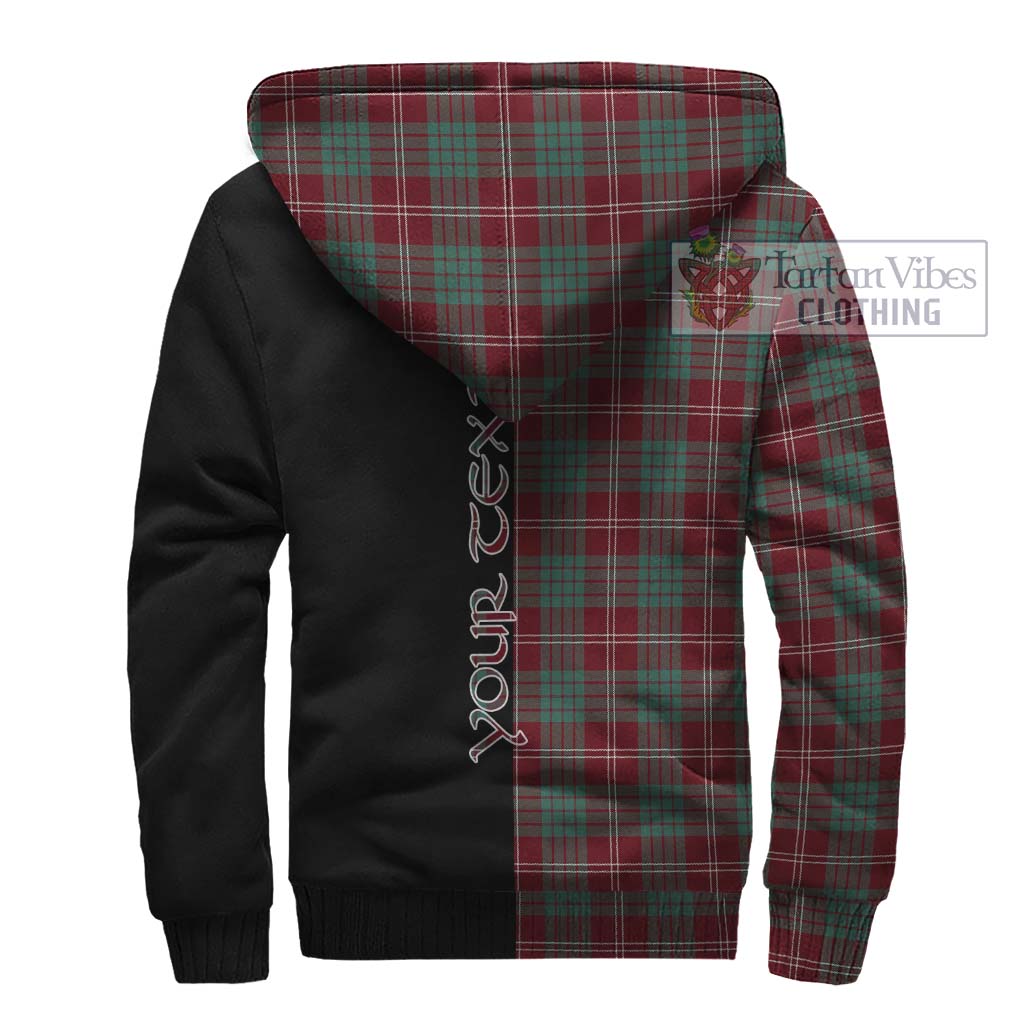 Tartan Vibes Clothing Crawford Modern Tartan Sherpa Hoodie with Family Crest and Half Of Me Style