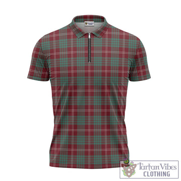 Crawford Modern Tartan Zipper Polo Shirt