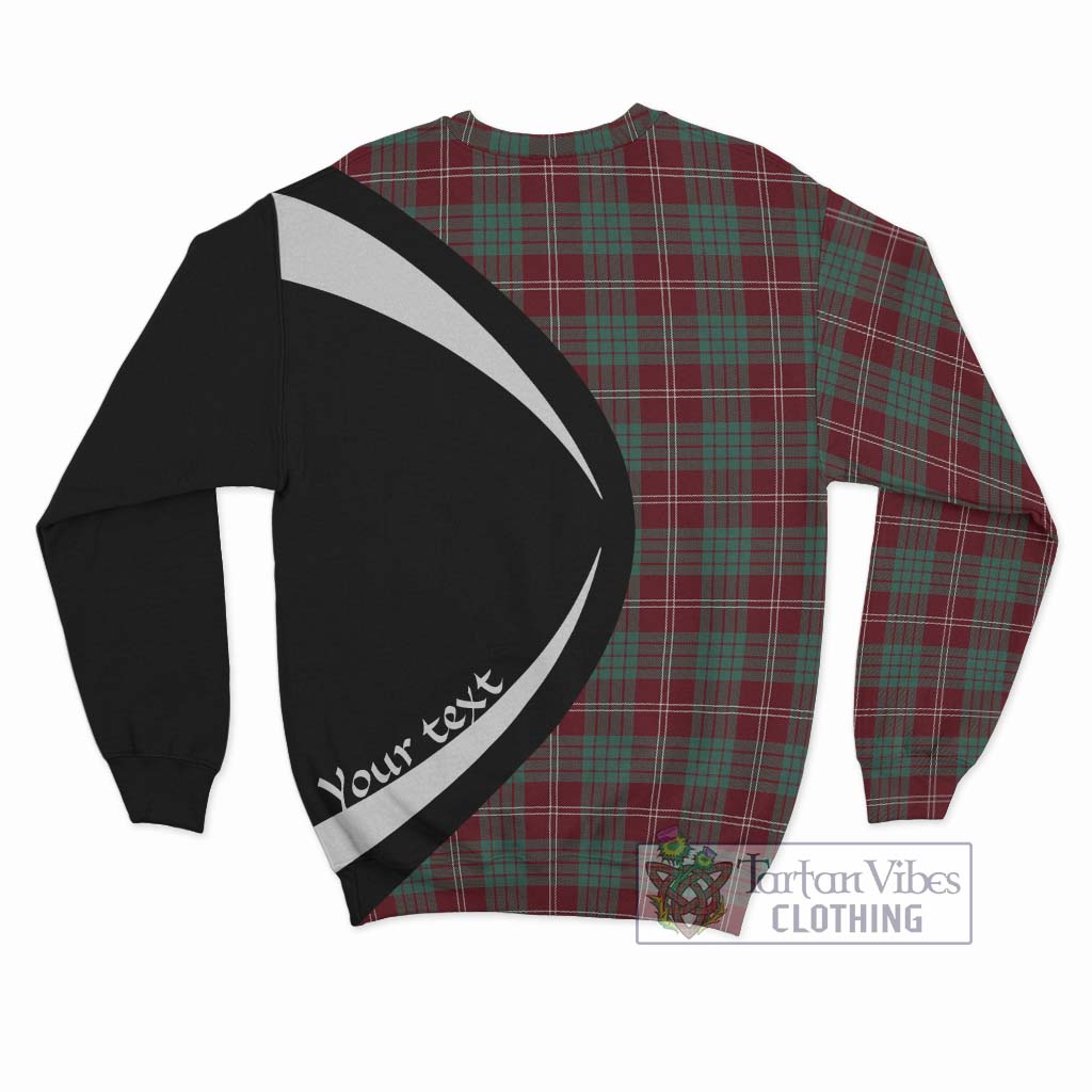 Tartan Vibes Clothing Crawford Modern Tartan Sweatshirt with Family Crest Circle Style