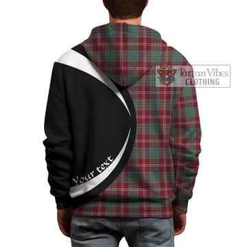 Crawford Modern Tartan Hoodie with Family Crest Circle Style