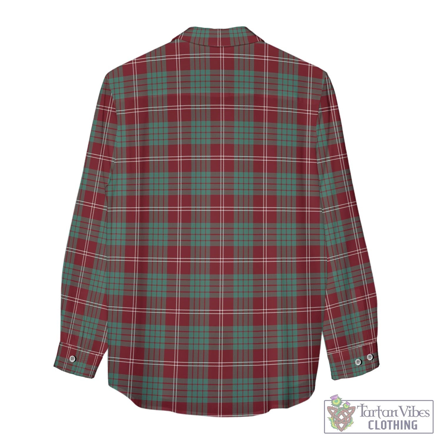 Tartan Vibes Clothing Crawford Modern Tartan Womens Casual Shirt with Family Crest