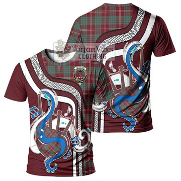 Crawford Modern Tartan T-Shirt with Epic Bagpipe Style