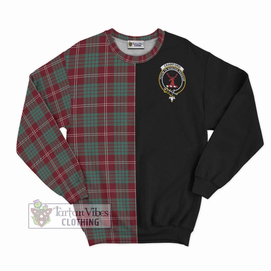 Tartan Vibes Clothing Crawford Modern Tartan Sweatshirt with Family Crest and Half Of Me Style