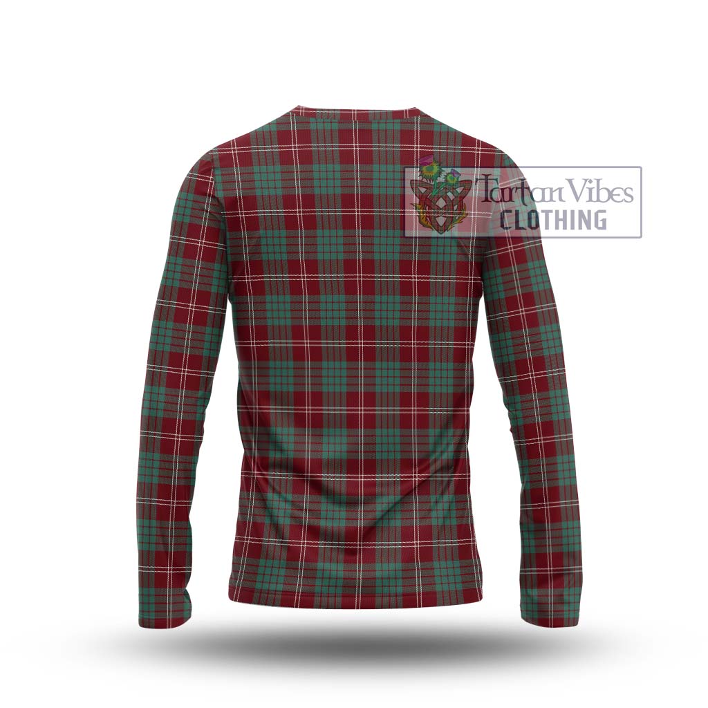 Tartan Vibes Clothing Crawford Modern Tartan Long Sleeve T-Shirt with Family Crest DNA In Me Style