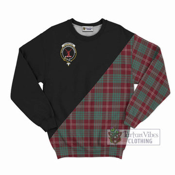 Crawford Modern Tartan Sweatshirt with Family Crest and Military Logo Style