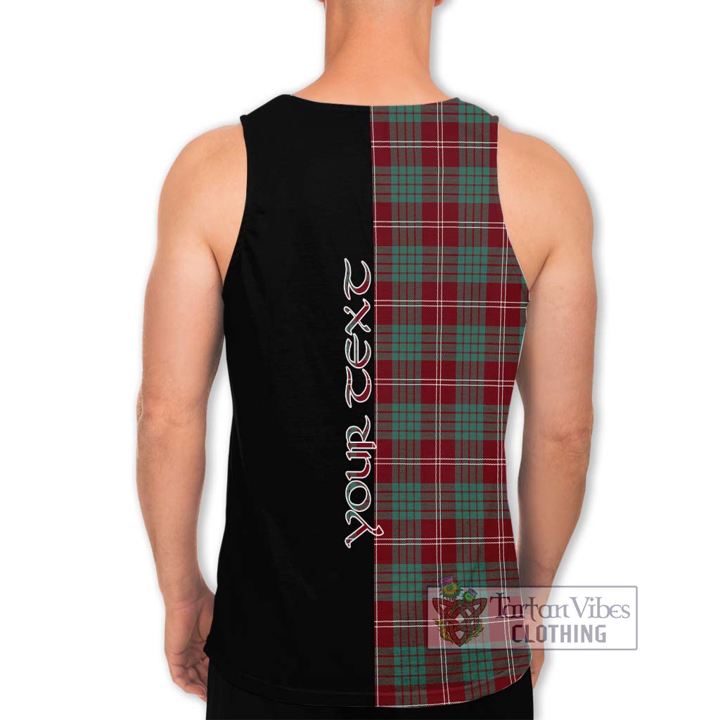 Tartan Vibes Clothing Crawford Modern Tartan Men's Tank Top with Family Crest and Half Of Me Style