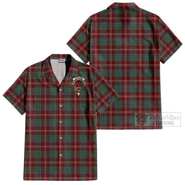 Crawford Modern Tartan Cotton Hawaiian Shirt with Family Crest