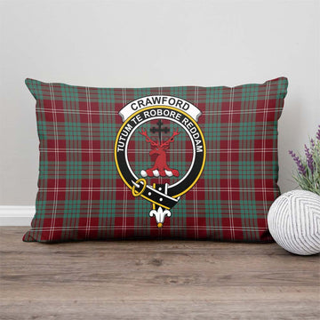 Crawford Modern Tartan Pillow Cover with Family Crest