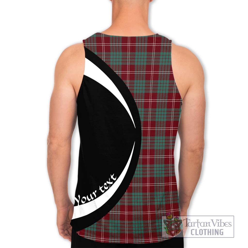 Tartan Vibes Clothing Crawford Modern Tartan Men's Tank Top with Family Crest Circle Style