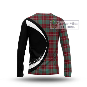 Crawford Modern Tartan Long Sleeve T-Shirt with Family Crest Circle Style